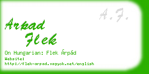 arpad flek business card